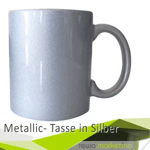 Metallic- Tasse in Silber