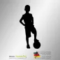 Preview: Aufkleber Junge Fußballspieler Silhouette