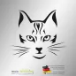 Preview: Aufkleber Silhouette Katzenkopf