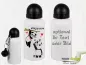 Preview: Panda Pärchen mit Wunschname 500ml Alu Trinkflasche mit Karabinerhaken