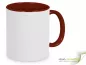 Preview: Color- Keramik- Kaffeebecher bordeaux / weiß inkl. personalisiertem Aufdruck